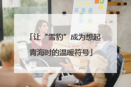 让“雪豹”成为想起青海时的温暖符号
