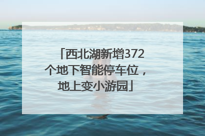 西北湖新增372个地下智能停车位，地上变小游园