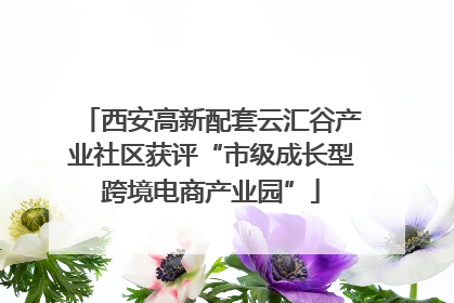 西安高新配套云汇谷产业社区获评“市级成长型跨境电商产业园”