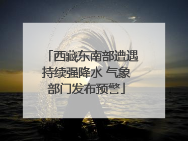 西藏东南部遭遇持续强降水 气象部门发布预警
