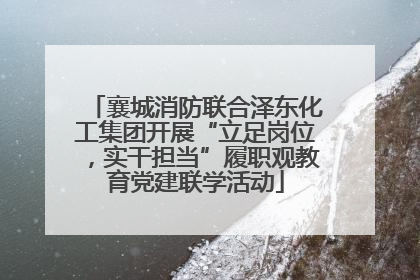 襄城消防联合泽东化工集团开展“立足岗位，实干担当”履职观教育党建联学活动