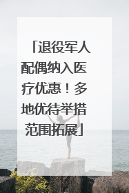 退役军人配偶纳入医疗优惠！多地优待举措范围拓展