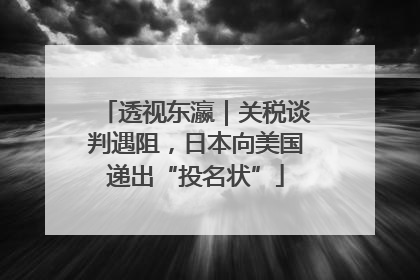 透视东瀛｜关税谈判遇阻，日本向美国递出“投名状”