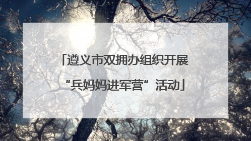 遵义市双拥办组织开展“兵妈妈进军营”活动