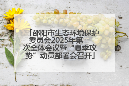 邵阳市生态环境保护委员会2025年第一次全体会议暨“夏季攻势”动员部署会召开