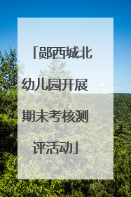 郧西城北幼儿园开展期末考核测评活动