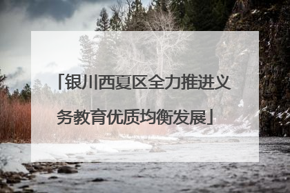 银川西夏区全力推进义务教育优质均衡发展