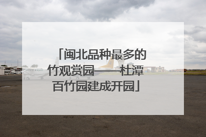 闽北品种最多的竹观赏园——杜潭百竹园建成开园