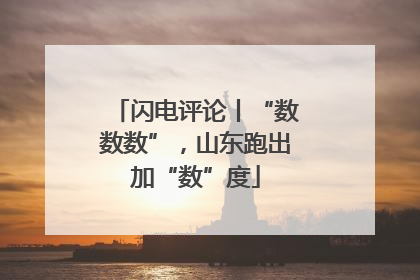 闪电评论丨“数数数”，山东跑出加“数”度