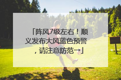 阵风7级左右！顺义发布大风蓝色预警，请注意防范→