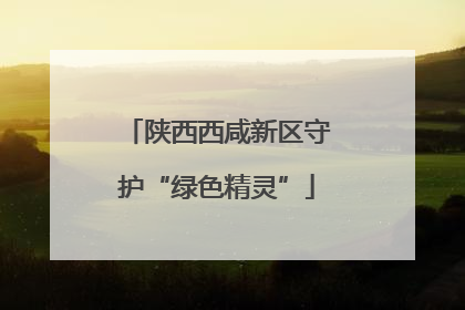 陕西西咸新区守护“绿色精灵”
