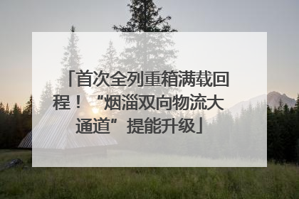 首次全列重箱满载回程！“烟淄双向物流大通道”提能升级