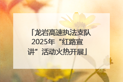 龙岩高速执法支队2025年“红路宣讲”活动火热开展