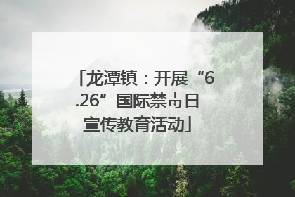 龙潭镇：开展“6.26”国际禁毒日宣传教育活动