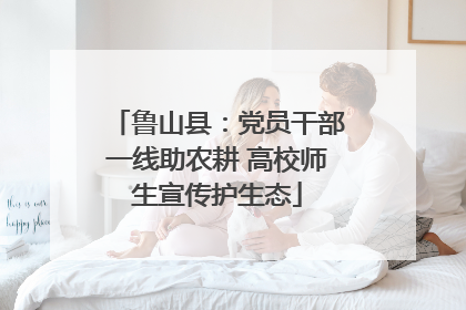鲁山县：党员干部一线助农耕 高校师生宣传护生态