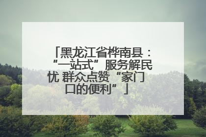 黑龙江省桦南县：“一站式”服务解民忧 群众点赞“家门口的便利”