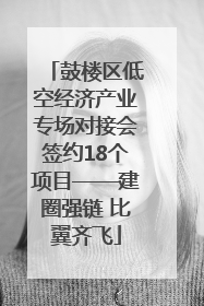 鼓楼区低空经济产业专场对接会签约18个项目——建圈强链 比翼齐飞
