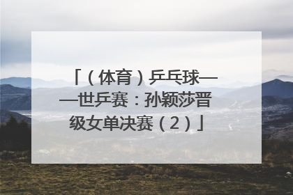 （体育）乒乓球——世乒赛：孙颖莎晋级女单决赛（2）