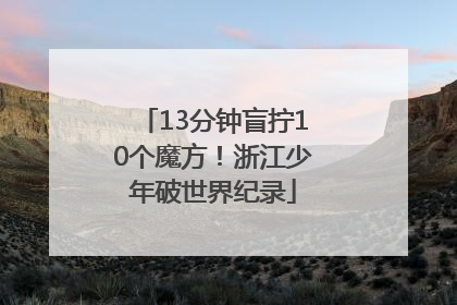 13分钟盲拧10个魔方！浙江少年破世界纪录