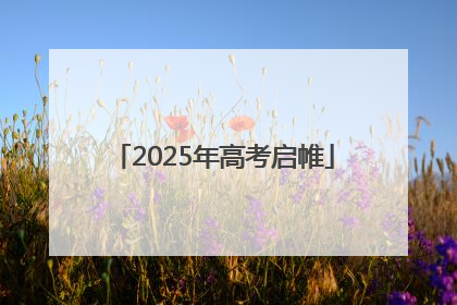 2025年高考启帷