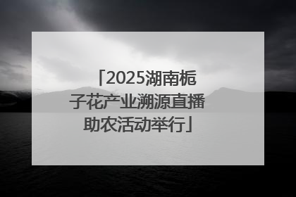 2025湖南栀子花产业溯源直播助农活动举行