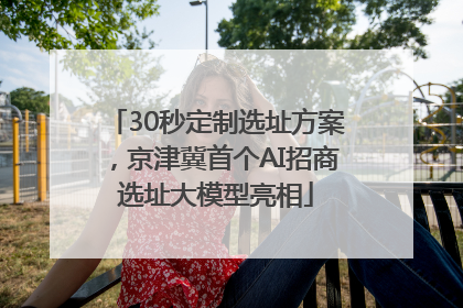 30秒定制选址方案，京津冀首个AI招商选址大模型亮相