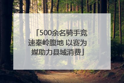500余名骑手竞速秦岭腹地 以赛为媒助力县域消费