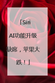Siri AI功能升级缺席，苹果大跌！