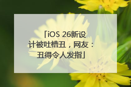 iOS 26新设计被吐槽丑，网友：丑得令人发指